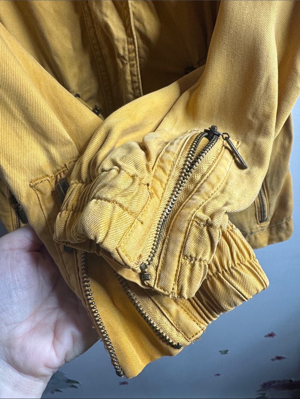 Max Jeans Burnt Orange Drawstring Utility Jacket - Picture 3 of 7